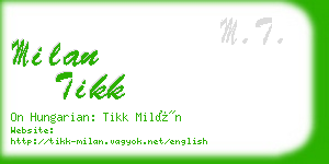 milan tikk business card